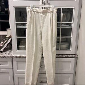 Patchington‎ Cream/Ivory Elastic Waist Dress Pants
